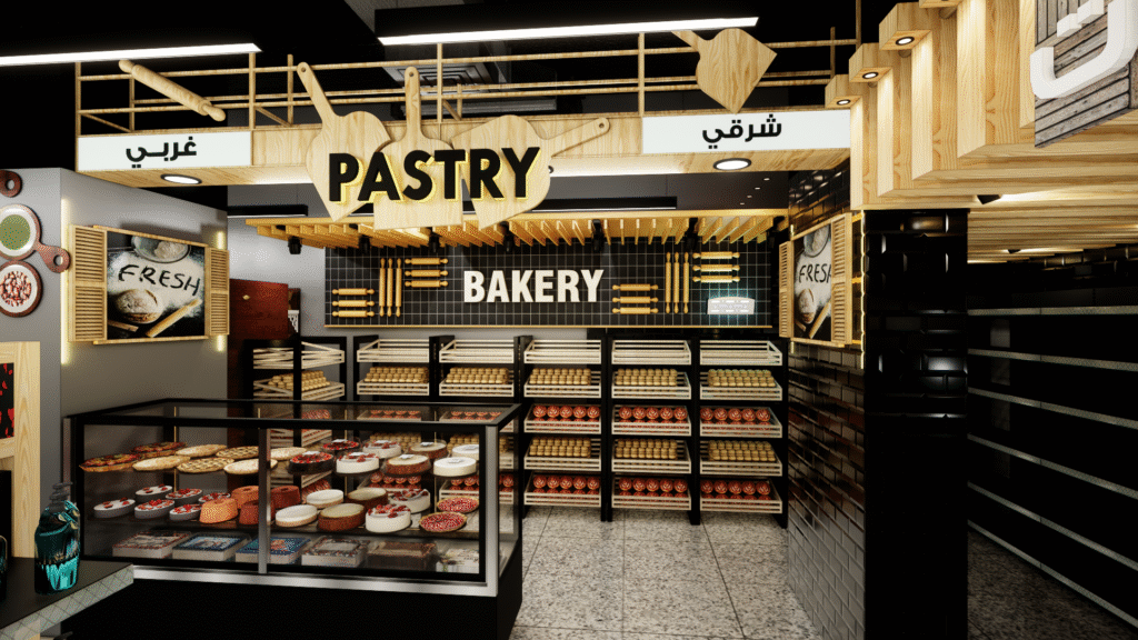 تصميم فرع الراية ماركت بتوزيع مثالي للأرفف ومساحات العرض - تنفيذ المهندس مدحت سيف